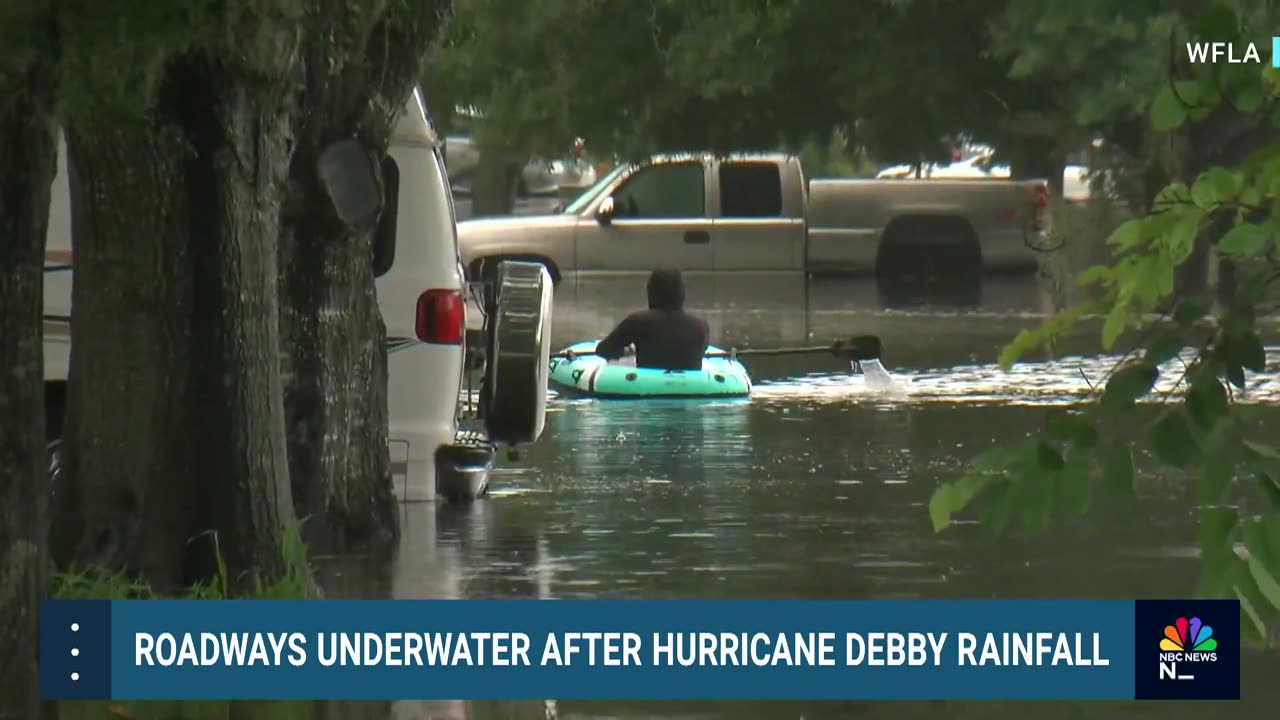 Sarasota roadways underwater after Hurricane Debby rainfall