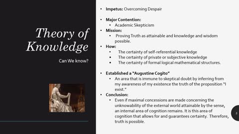 The Epistemology of St. Augustine - Knowledge