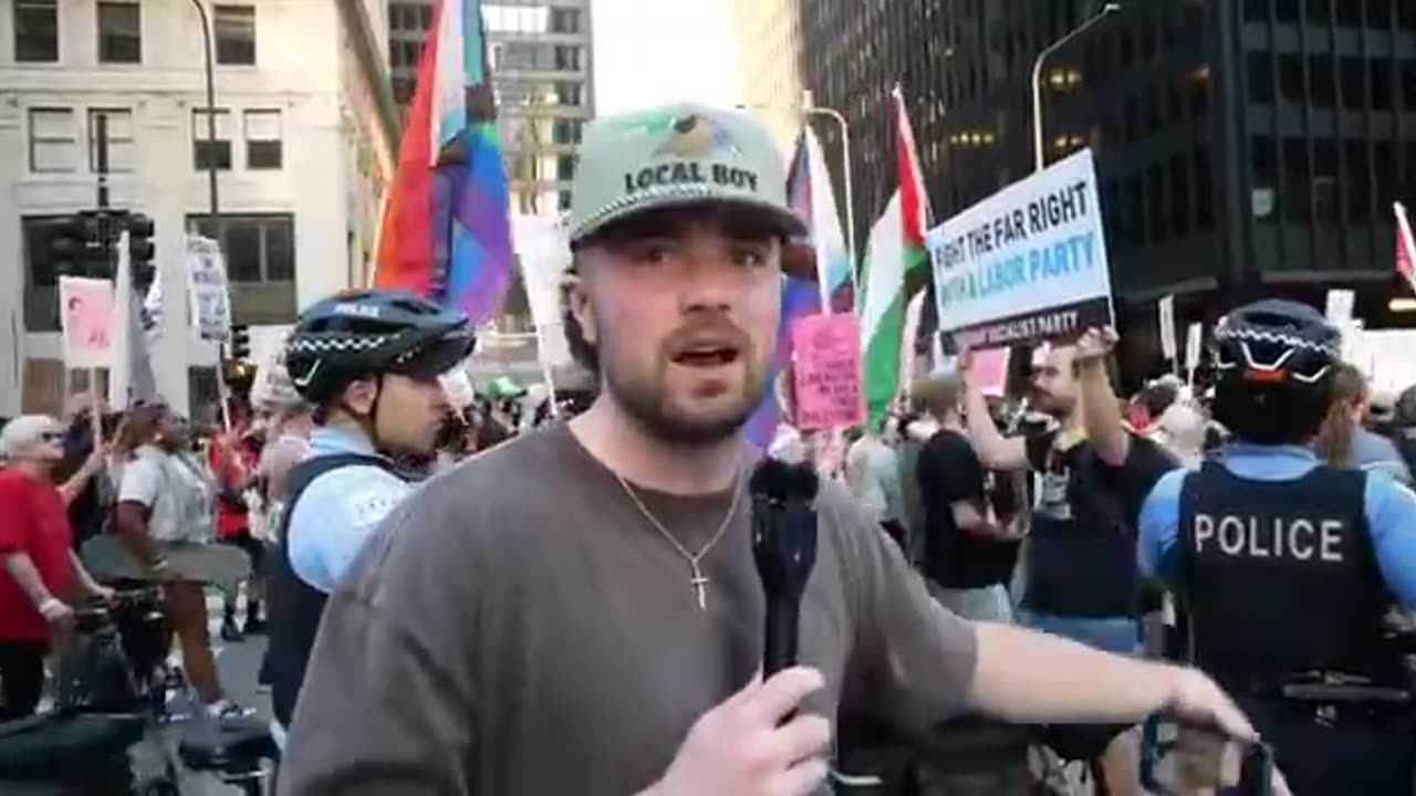 Chicago Aug 2024 - Same protestors who voted for Biden-Harris and rioted in Chicago in 2020?