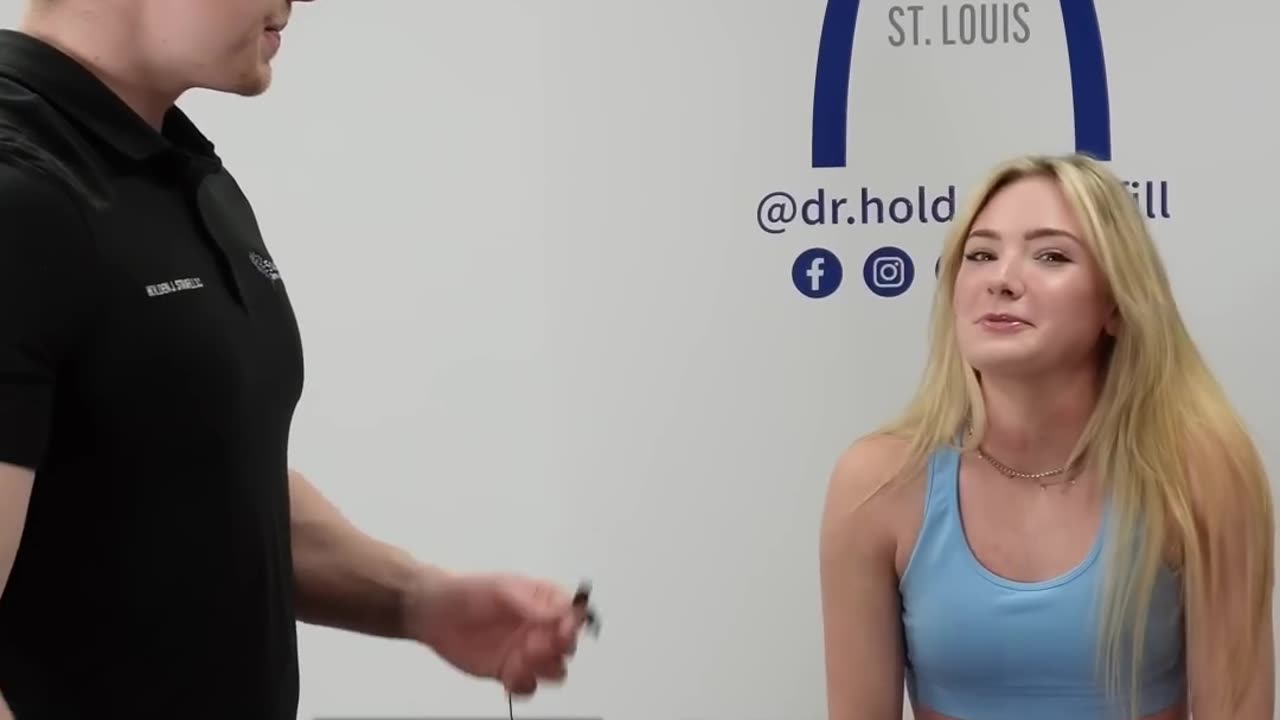 Chiropractic adjustment gives her so much relief