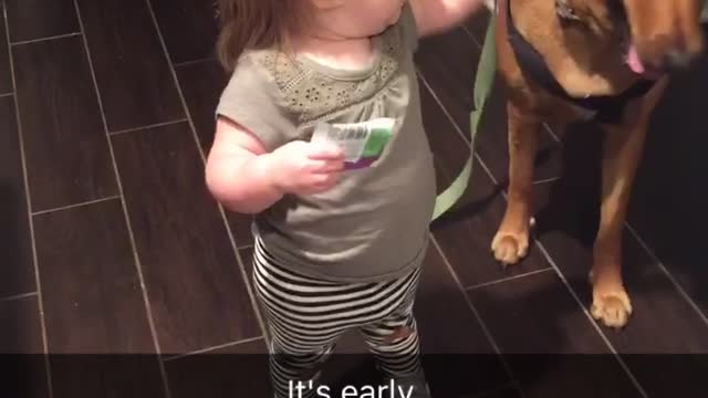 Baby Girl is Protective of her Food - Funny AF-#hangry