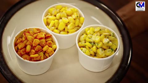 American Corn 3 Ways - Cheese Chilli , Masala & Butter Sweet Corn Recipe