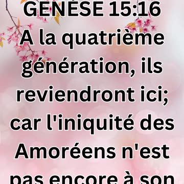 "La Promesse de Descendance et le Jugement des Nations"-Genèse 15:16.