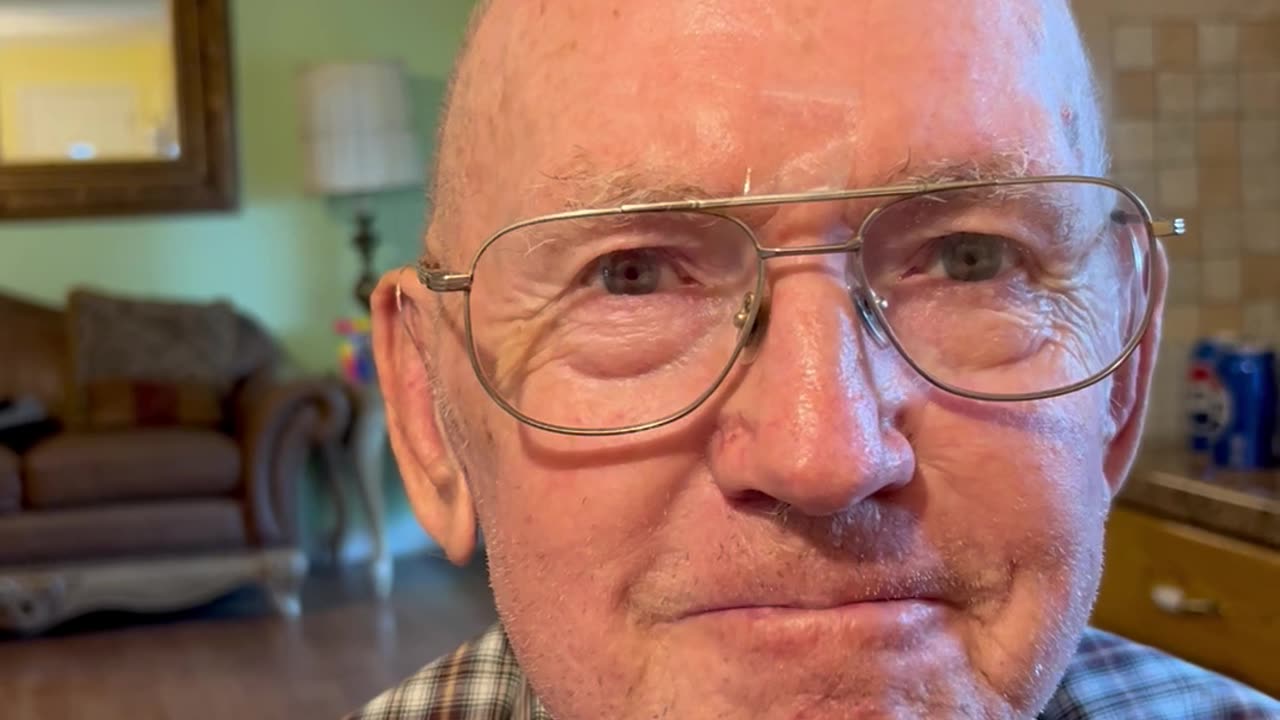 Papa Uses Tape to Hold His Glasses Up