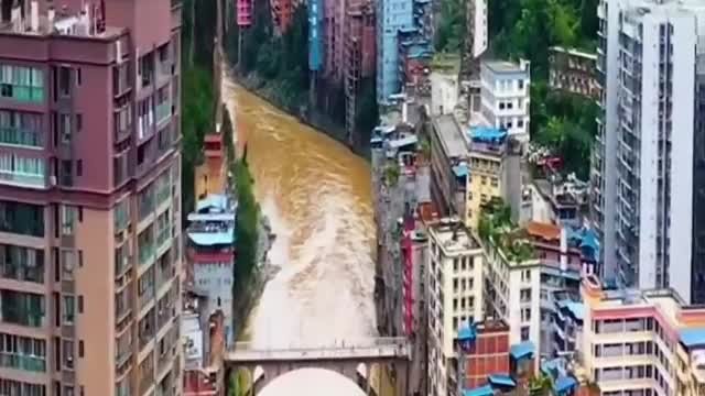 The Narrowest City In China Between The Mountains. | Interesting Facts #Shorts