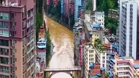 The Narrowest City In China Between The Mountains. | Interesting Facts #Shorts