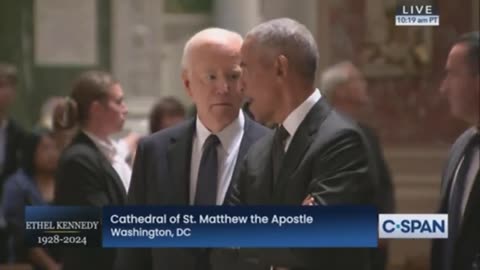 At the Ethel Kennedy Memorial Service, Obama, was visibly upset