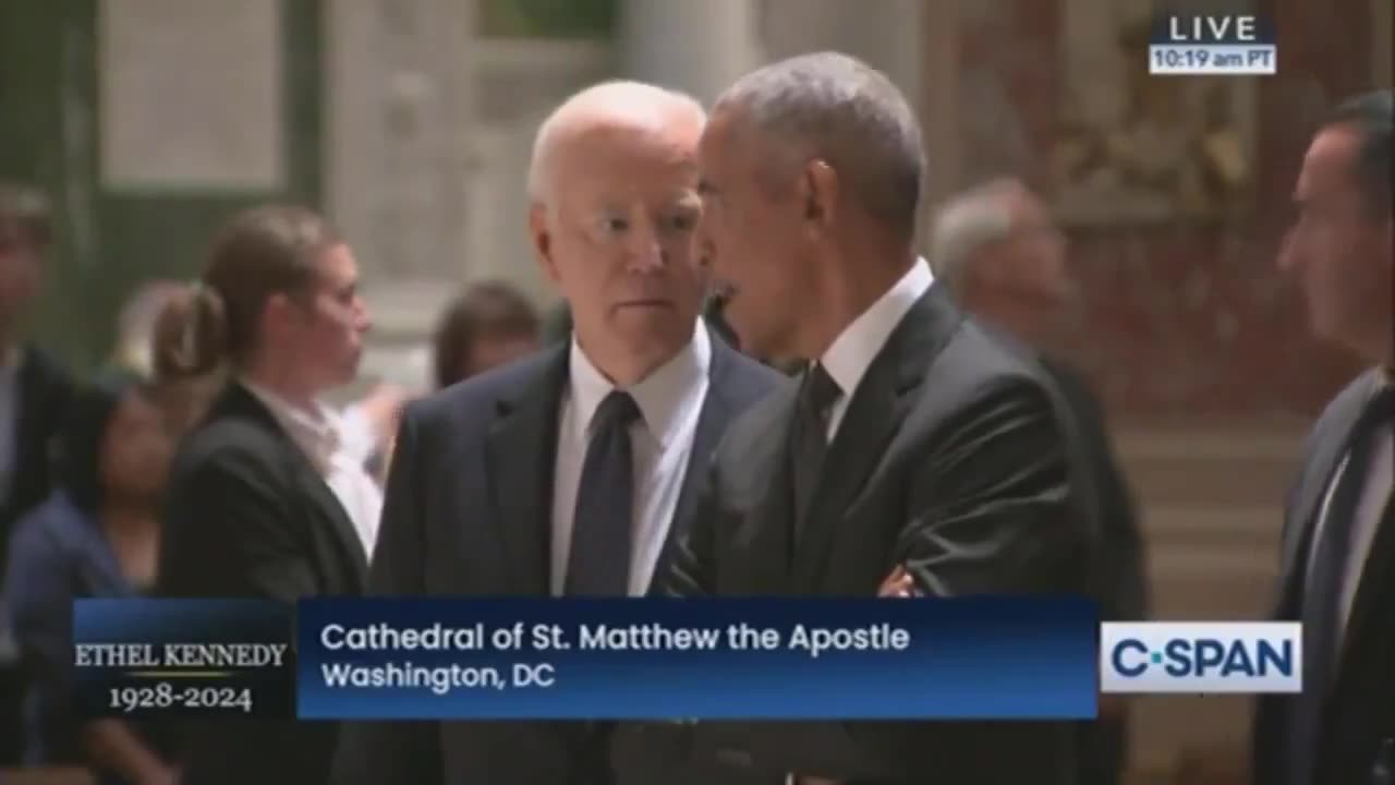 At the Ethel Kennedy Memorial Service, Obama, was visibly upset