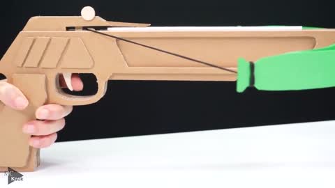 26 Amazing CARDBOARD GUN Overview _ Pull to Eject DIY Cardboard Gun TOY Cardboard Firing life hack