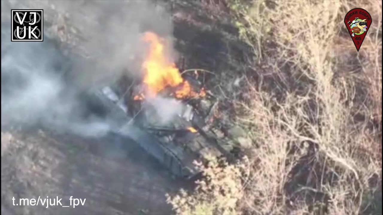 Drone Strike Ignites Munitions Inside Russian T90M Tank(Insane)