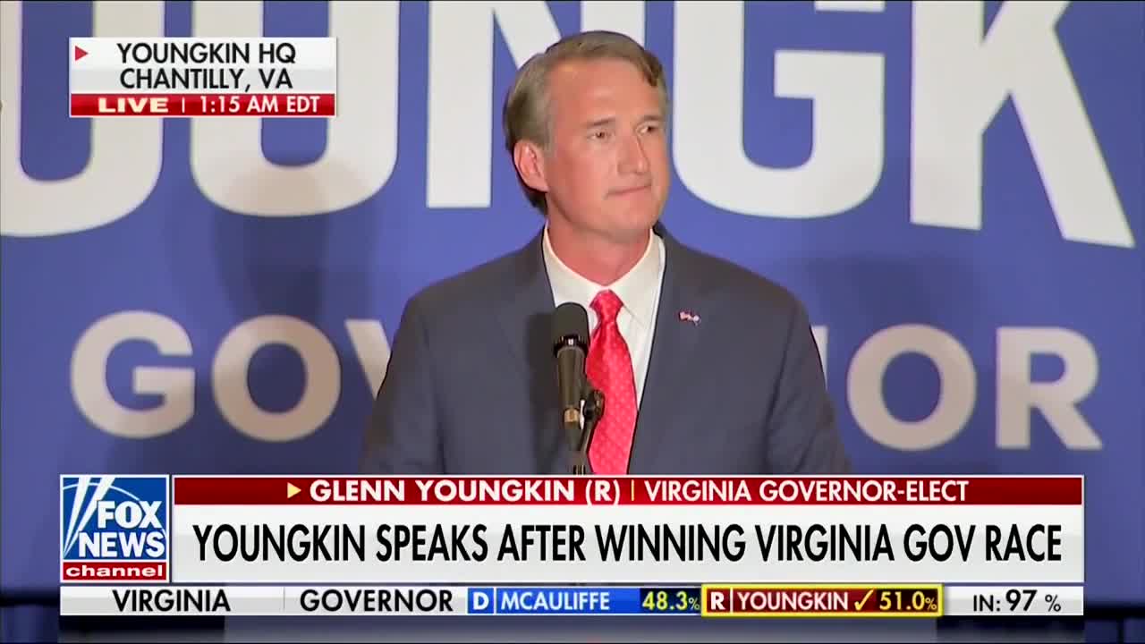 MUST WATCH: Glenn Youngkin Gives Incredible Victory Speech!