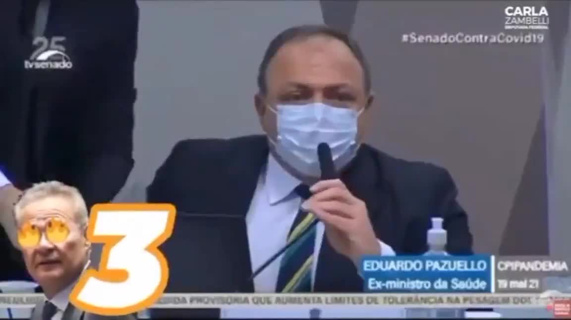 Pazuello responde 13 vezes a mesma pergunta