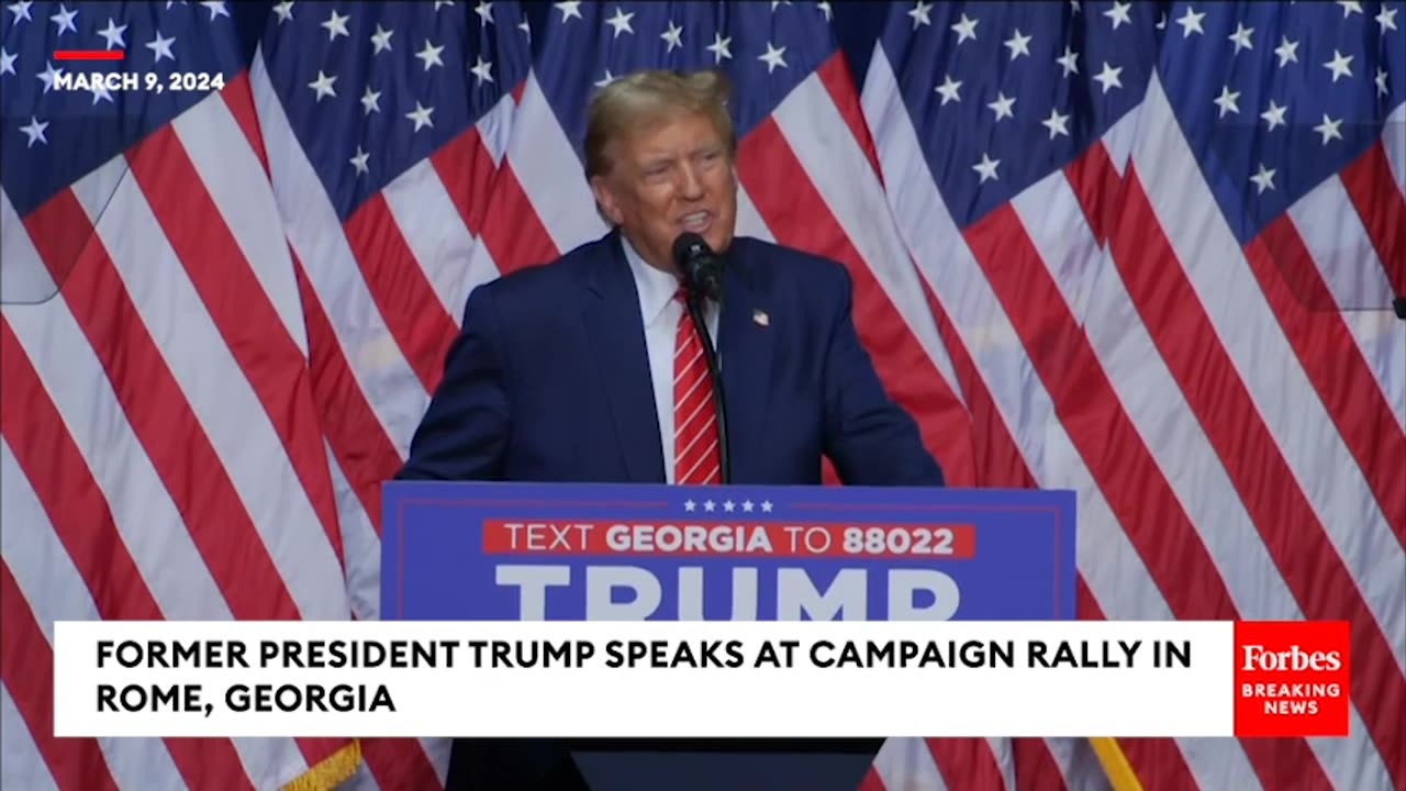 'He Talked About The Size Of A Snickers Bar'- Trump Rips Biden's SOTU At Georgia Campaign Rally