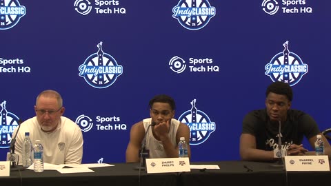 #17 Texas A&M MBB Coach & Players Address Media After 70-66 Win Over #11 Purdue 2024 Indy Classic