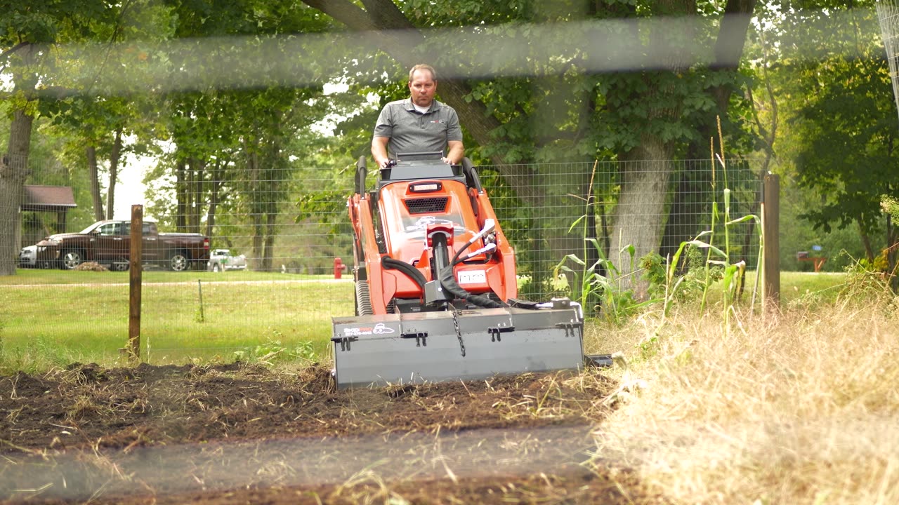 Mini Tiller prepping soil