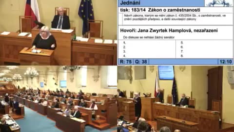 Jana Zwyrtek Hamplová vystoupení v senátu 2