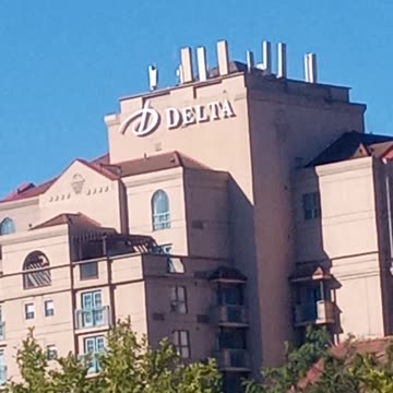 something falling from the sky downtown Kelowna