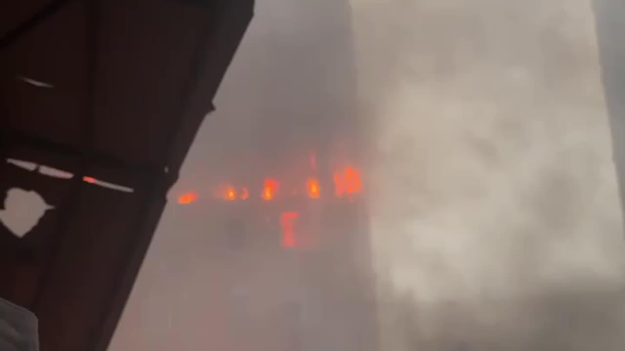 Highrise in Odesa Burning After Russian Drone Strike