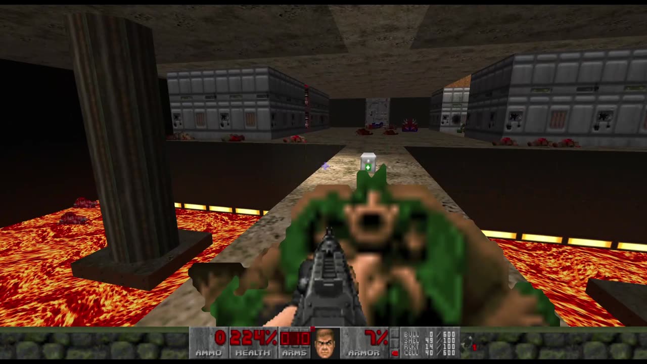 Brutal Doom - TNT: Evilution - Pistol Start - Hard Realism - Prison (MAP07)