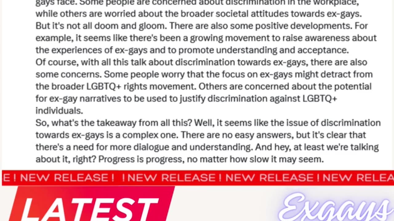 Exgays are Targeted