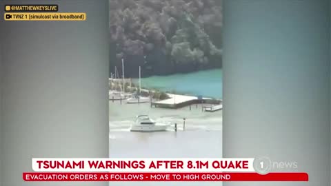 Breaking news from New Zealand- 8.1 earthquake happened earlier today