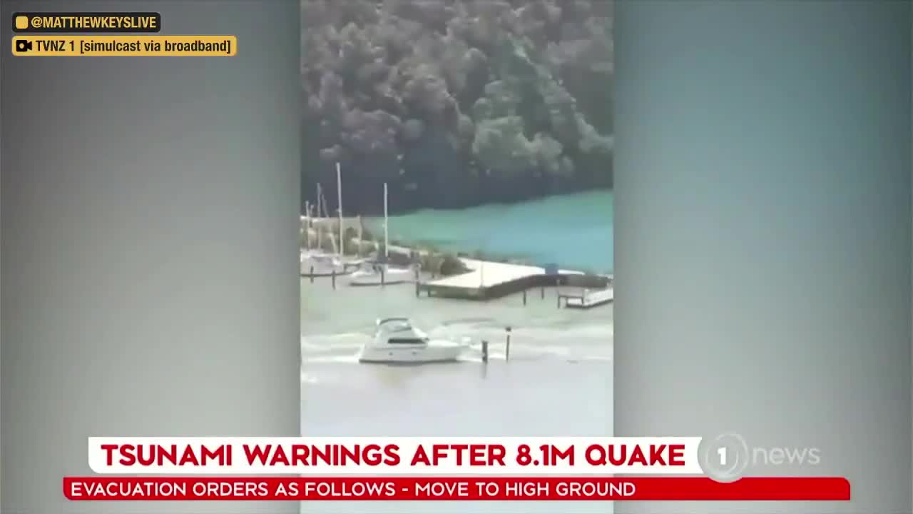 Breaking news from New Zealand- 8.1 earthquake happened earlier today