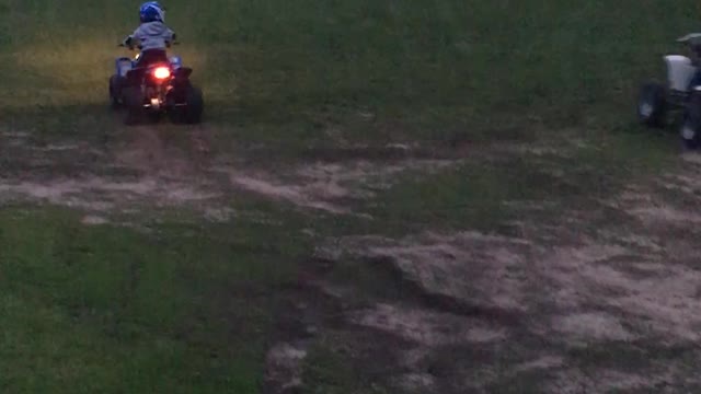 5 Year Old riding Polaris Outlaw 50 - Fun Times!