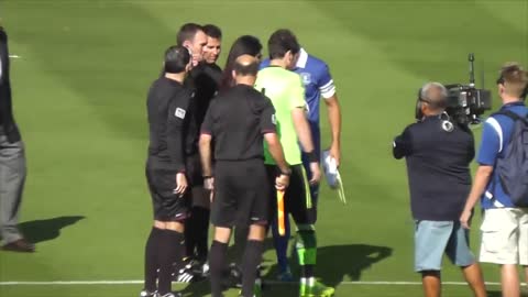 Priyanka Chopra + Cristiano Ronaldo at Dodger Stadium Los Angeles - Real Madrid vs Everton