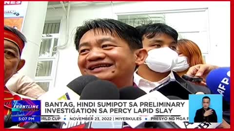 Bantag, hindi sumipot sapreliminary investigation sa Percy Lapid case