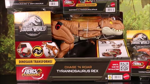 4 Jurassic World Transforming Dinosaurs Unboxed Fierce Changers Tyrannosaurus Rex Dominion #shorts