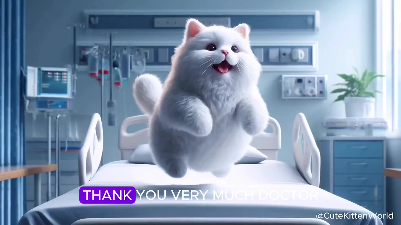 Kind Doctor ⎮ Cute Cat 🦠🧑‍⚕️🐱 #cat #aicats #catvideos2024