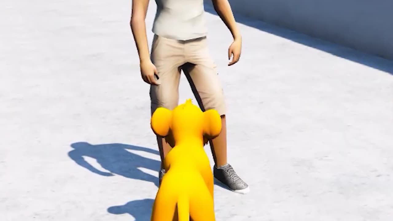 GTA V ADAM SAVING LIONESS FROM MOM 😱 #shorts
