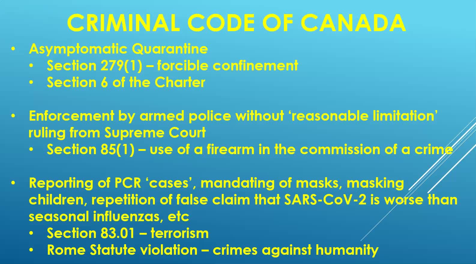 Are you a James Coates or a Bruno Dey; Legal and Ethical Issues with Canada's SARS-CoV-2 policy.