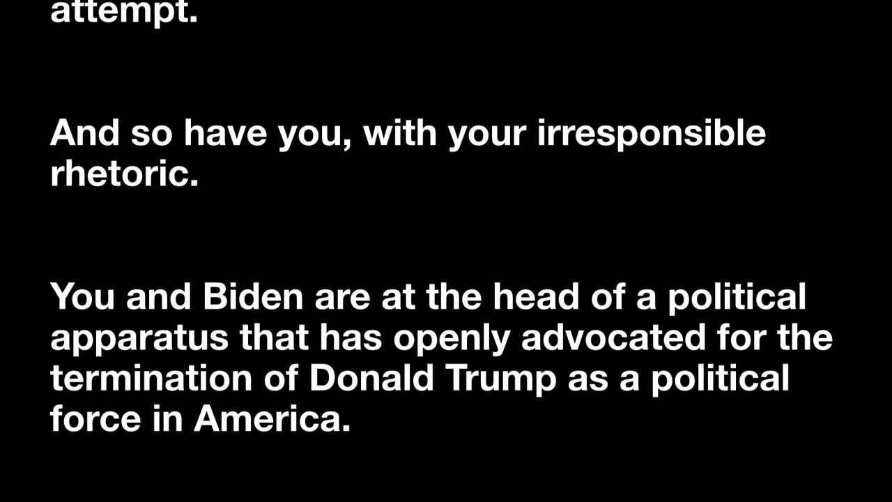 Stop the rhetoric of personal demonization that triggered the attempted assassination...