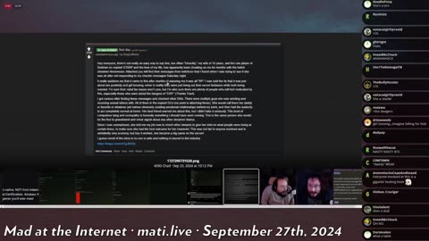 MoonMoon's infidelity - Mad at the Internet (September 27, 2024)