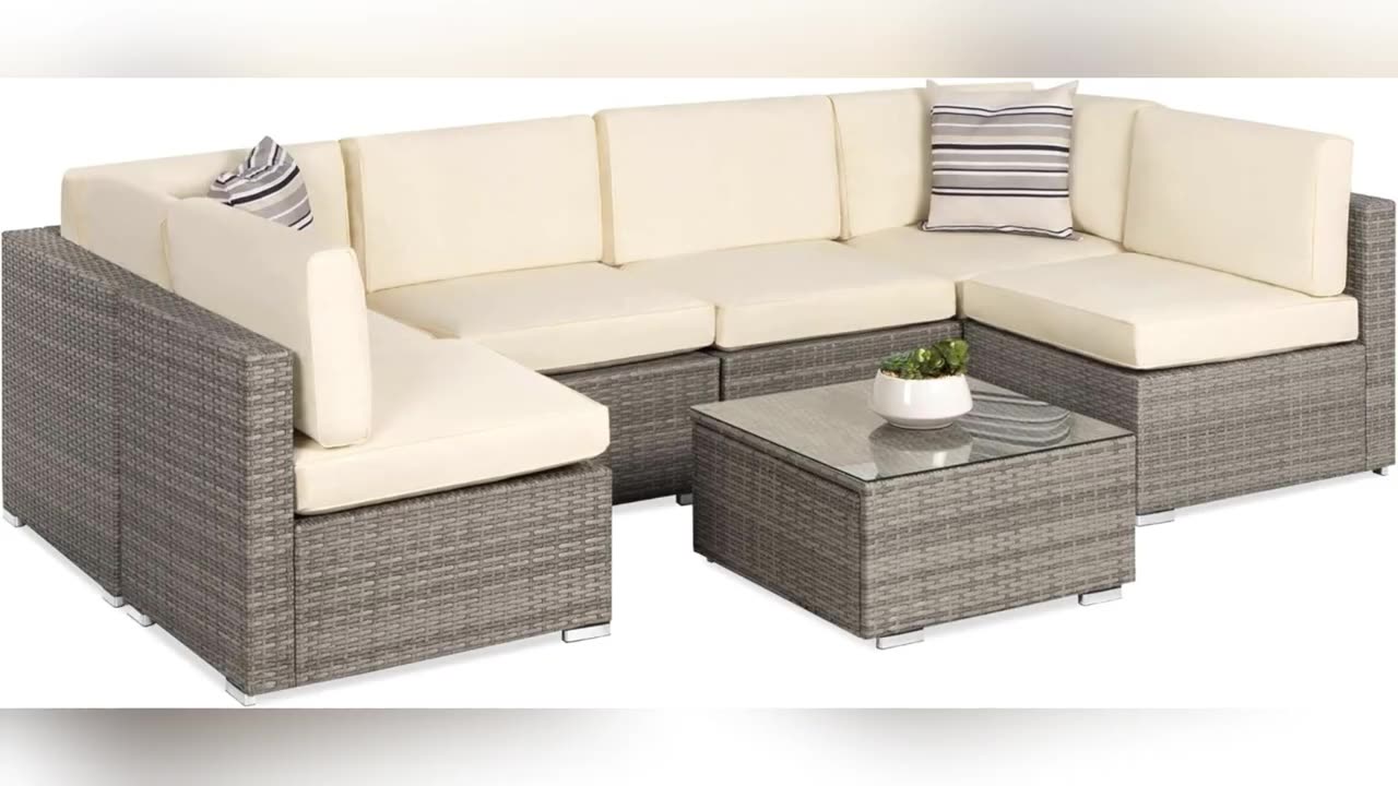Best Choice Products 7-Piece Modular Outdoor Sectional Wicker Patio