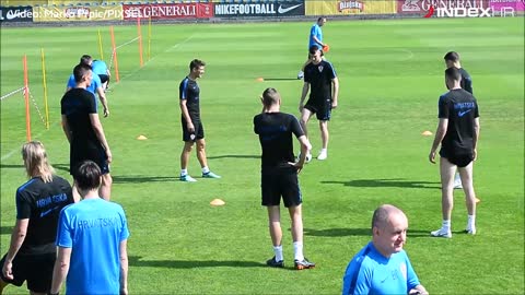 Jutarnji trening hrvatske nogometne reprezentacije