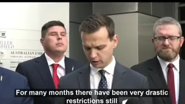 Polish MPs protest for Australia’s human rights outside the Australian embassy