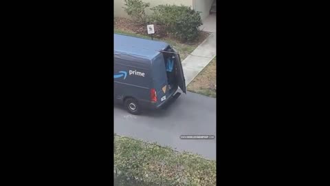 THIS AMAZON DRIVER OUT HERE DELIVERING Video