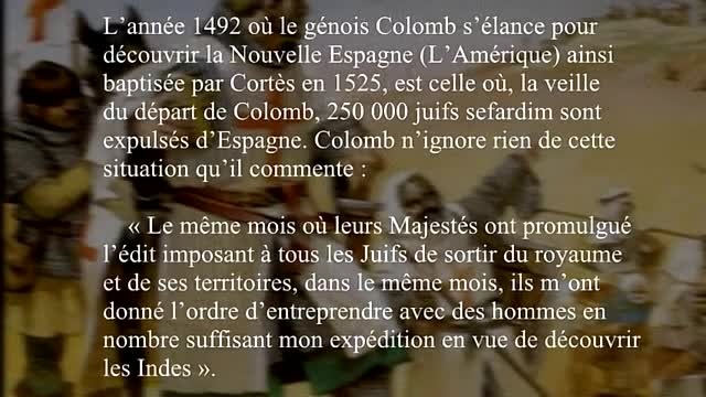 Christophe Colomb Grand maître du Temple kabbaliste .