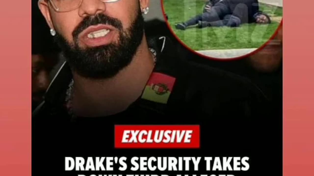 Drake security tackles tackles trespasser hope bodyguards is ok 5/13/24