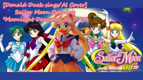 [Donald Duck sings/AI Cover] Sailor Moon Opening | DALI - Moonlight Densetsu