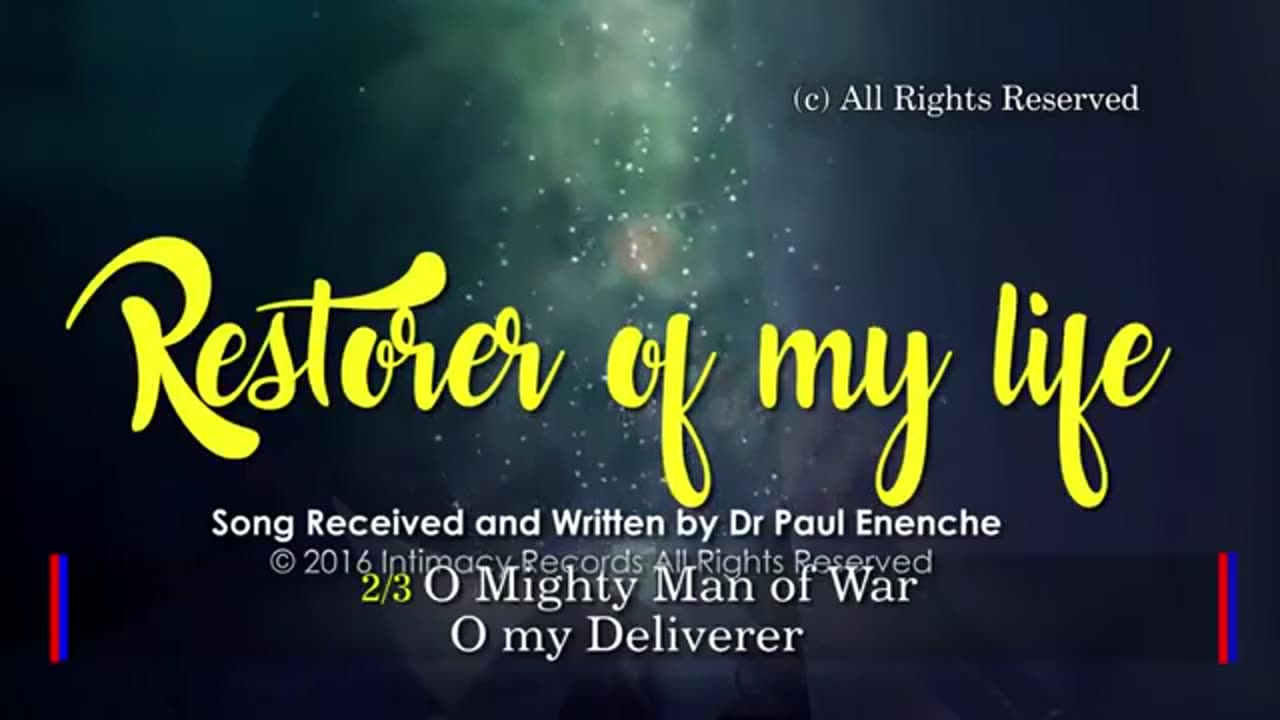 Restorer Of My Life - Dr Pastor Paul Enenche