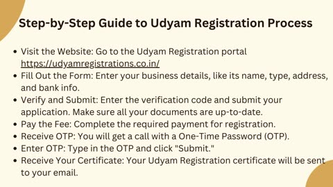 Step-by-Step Process for Udyam Registration in India