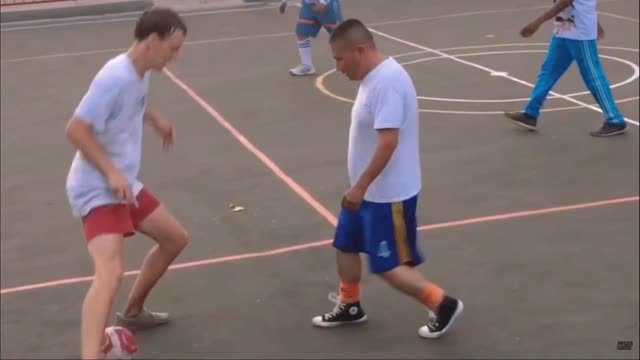 It's so fun to play football with my friends