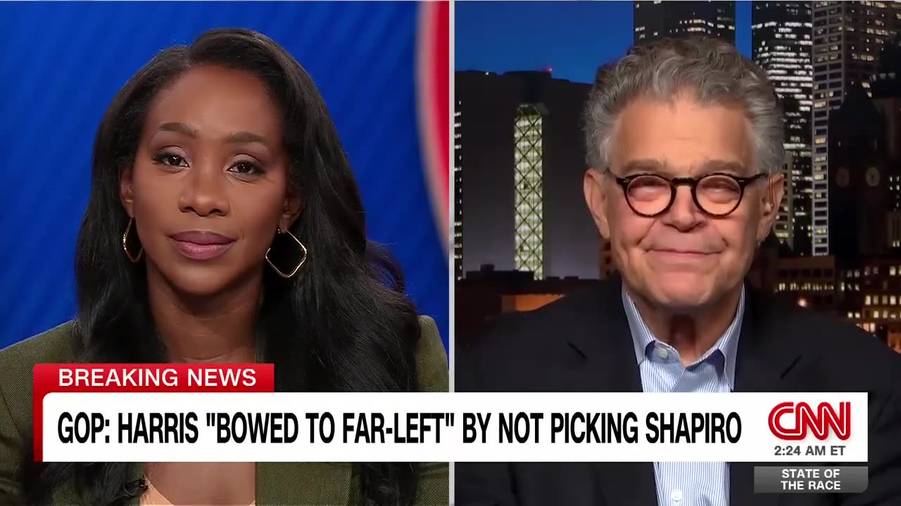 Hilarious _ Al Franken reacts to GOP criticism of Kamala Harris and Tim Walz