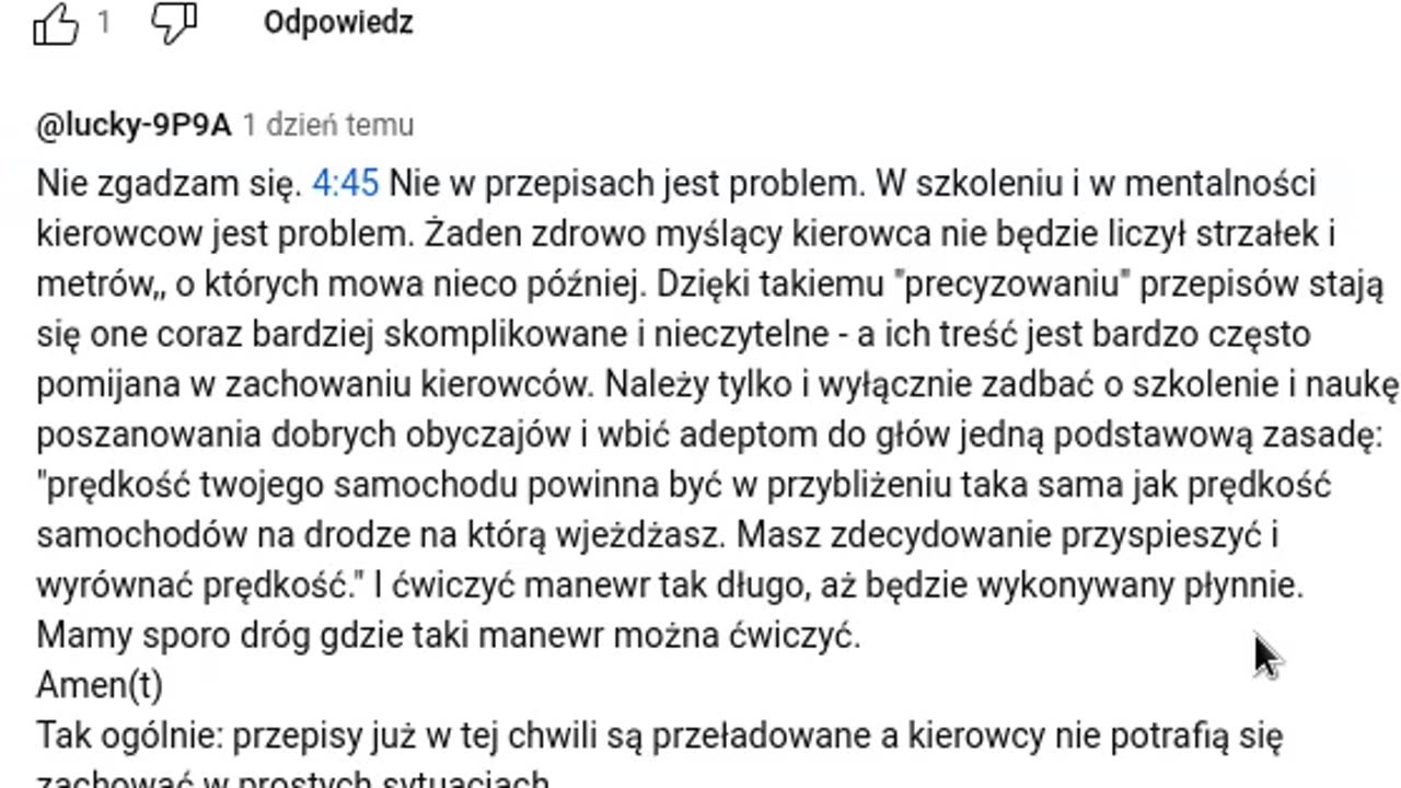 Pasy włączania i wyłączania na autostradach i debilne porady "eksperta"