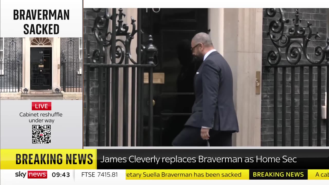 BREAKING NEWS-JAMES CLEVERLY REPLACES SUELLA BRAVERMAN AS HOME SECRETARY