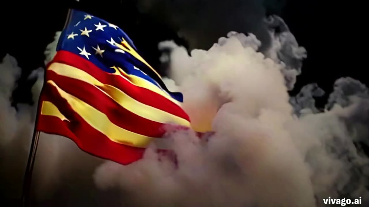 Billowing prates flag color smoke on a dark background