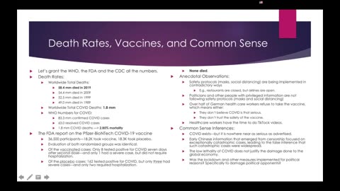 Weekly Webinar #40_ Death Rates, Vaccines, and Common Sense